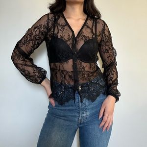 Black Lace Blouse